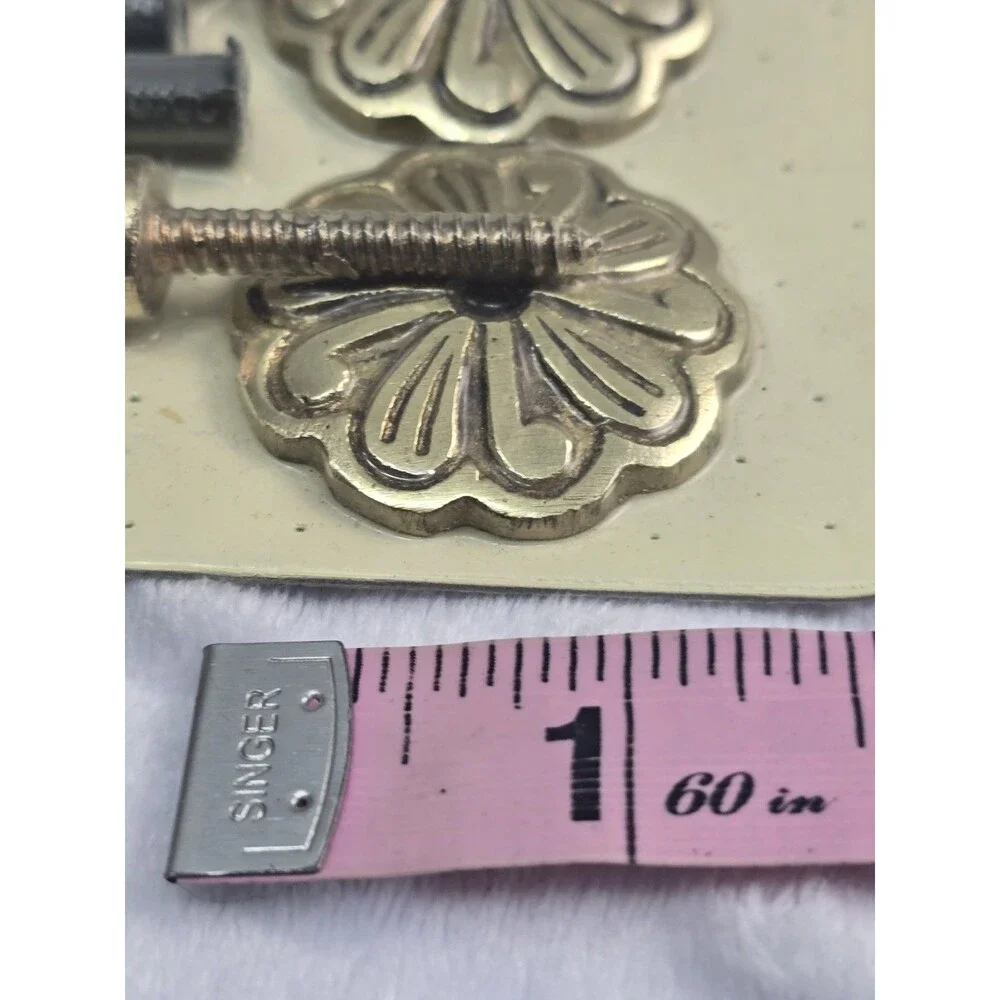 Conso Rosette Wall Hooks New Vintage Hook Set Decorative Brassware Old Stock 2